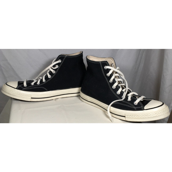 Converse Chuck 70 High Black/Black/Egret Canvas Men 11.5 / W 13.5 - Picture 8 of 11